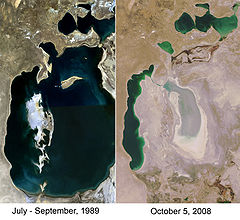 Aral sea 1989 2008