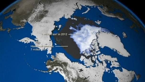 Nouveau record de fonte estivale pour la banquise Arctique