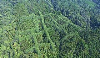 Étrange paysage visible du ciel en Chine